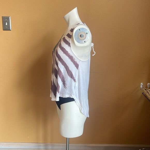 Ocean Drive Womens American Flag Flowy Tank Braided tie Size M - Picture 2 of 8